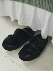 ファーハンドルルームシューズ