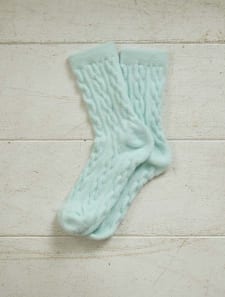 ケーブルニットソックス