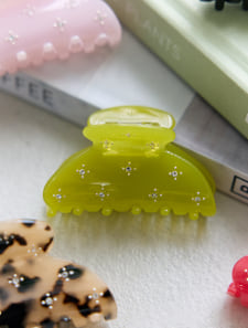 ビジュー付きヘアクリップミニ