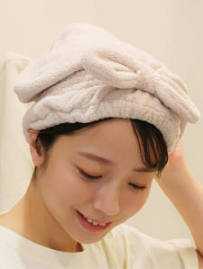 リボンヘアキャップ