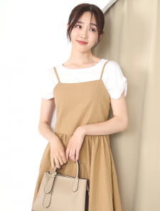 ジャガードキャミワンピース