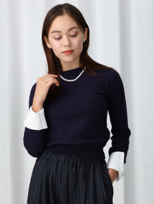 ロングカフスニットプルオーバー