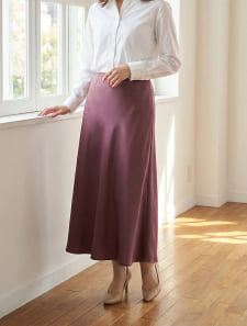 サテンマーメイドスカート