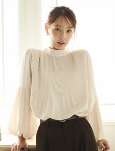 前後2wayプリーツブラウス