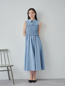 ビスチェ付シャツワンピース