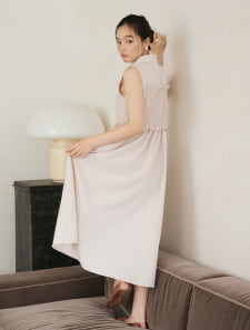 ビスチェ付シャツワンピース