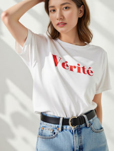 カラーロゴプリントTシャツ