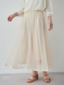 リボン付チュールスカート