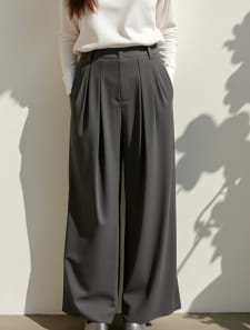 ツータックとろみパンツ