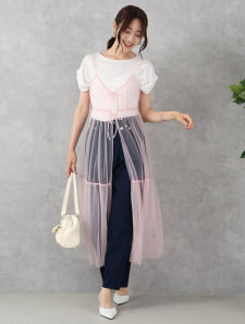 チュールキャミソールワンピース