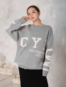 【kannaセレクト】前後2wayオーバーサイズロゴニット