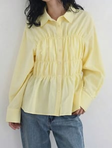 【kannaセレクト】ビスチェデザイン長袖シャツ