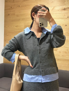 シャツドッキングカーディガン