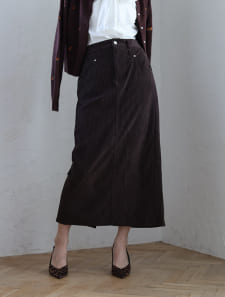 コーデュロイIラインスカート