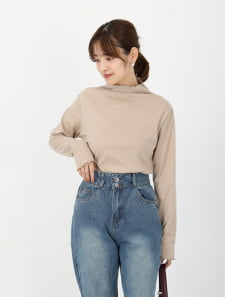 起毛プチハイネックロンT