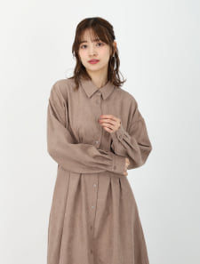 【kanaセレクト】 【U150サイズあり】ウエストタックシャツワンピース