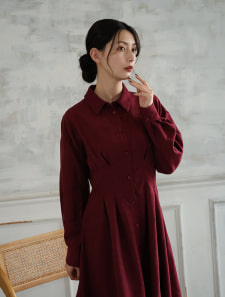 ウエストタックシャツワンピース