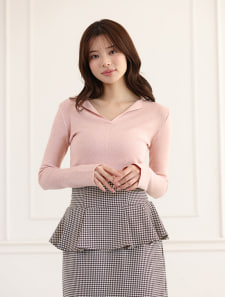 スキッパーカラーニット