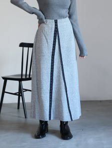 【2way】ミックスニットフレアスカート