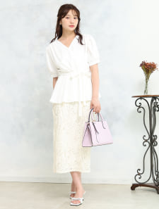 ラインレーススカート