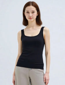 【接触冷感×抗菌防臭】さらさら、ひんやりカップ付きタンクトップ【EssentialCool】