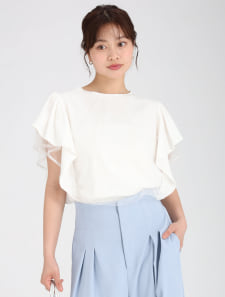 チュールフリルTシャツ