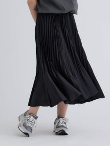 消しプリーツウエストゴムスカート