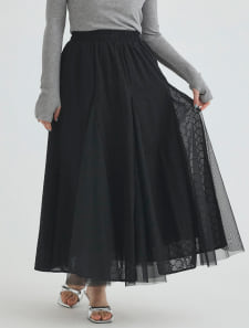 レースシフォンコンビスカート