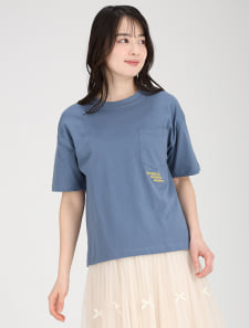 刺繍ロゴポケットTシャツ