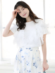 【接触冷感】チュールドッキングTシャツ