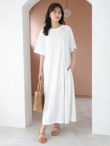 【汗ジミ防止】Aラインフレアーワンピース