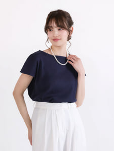 フレンチスリーブニットプルオーバー