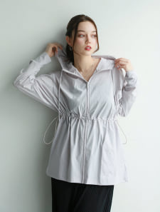 UVカットウエストドロストフード付きパーカー