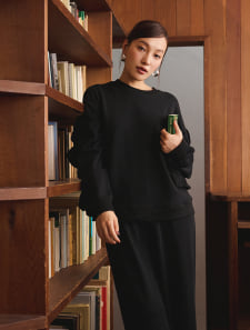 袖フリルプルオーバー