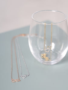 ツインハートネックレス