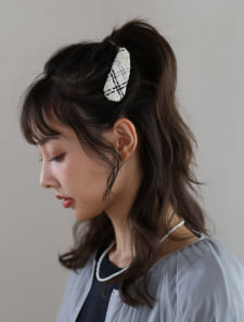 ツイードデザインヘアピン