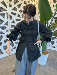 ビスチェセットバンドカラーシャツ