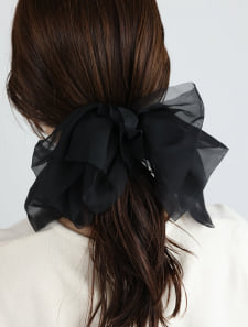フリルデザインヘアバレッタ