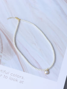 パールライン1粒パールネックレス