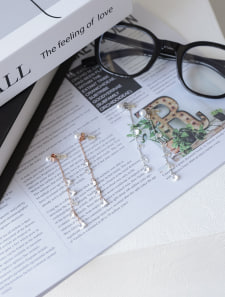 パールトップロングピアス