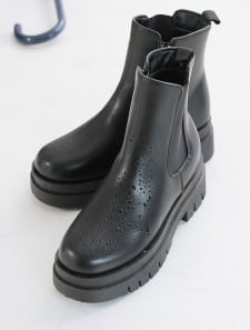 選べる3デザイン 晴雨兼用厚底ショートブーツ