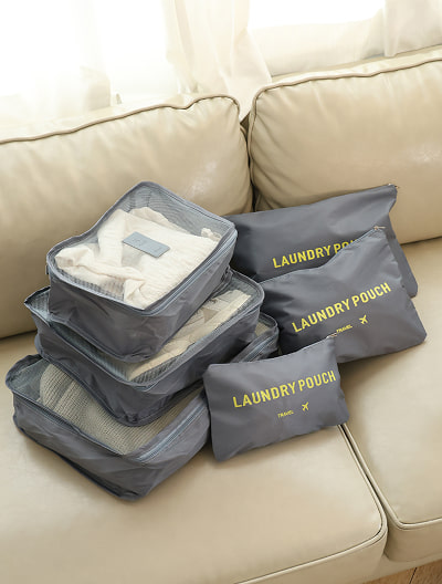 トラベルポーチ6点セット（パッキングキューブ＆ランドリーポーチ）