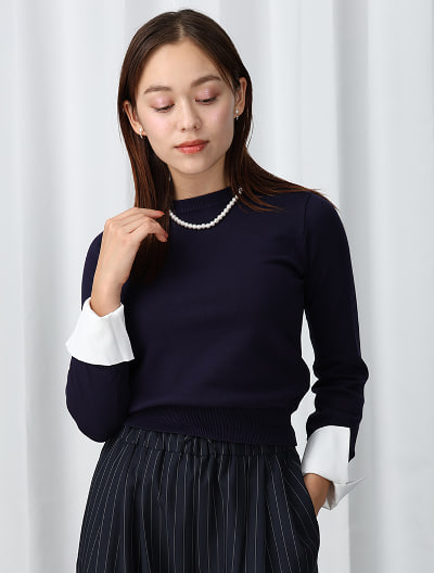 ロングカフスニットプルオーバー