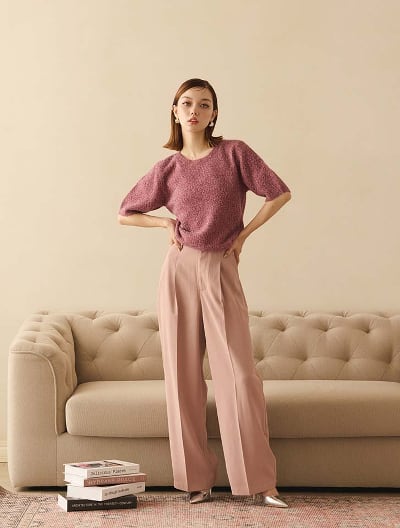 ワンタックワイドパンツ