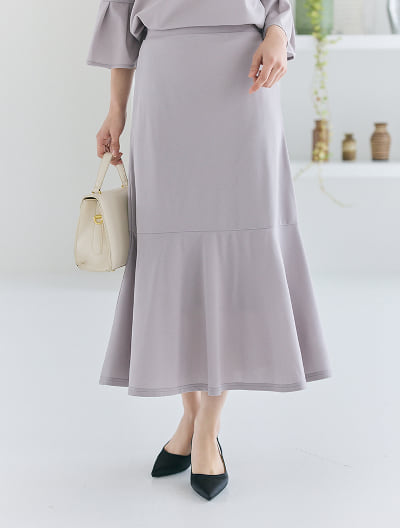 裾切替マーメイドスカート