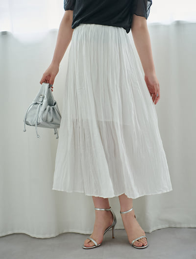 クリンクルロングスカート