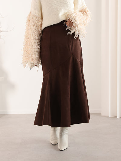 スエードポンチマーメイドスカート