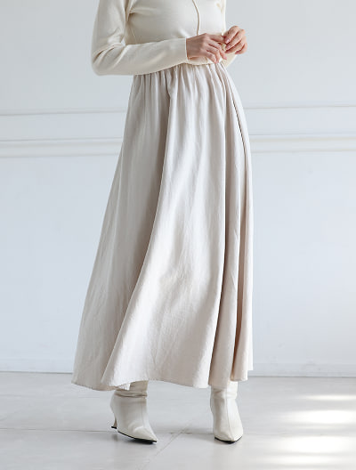 スエードフレアスカート