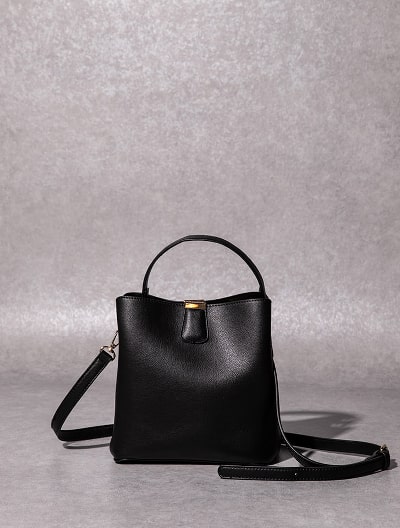 【High-Line】ワンハンドルミニスクエアカラーバッグ