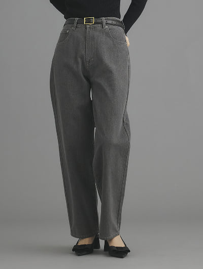 ローライズワイドストレートデニムパンツ